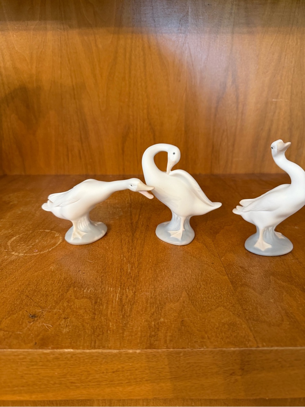 Lladro Matte White Porcelain ducks Figurine